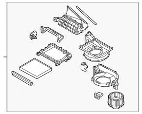 Kia Optima 16-20 bare heater housing ventilation