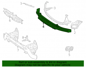 Front bumper bracket central Mercedes W167 GLE 350 24-26 lower