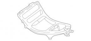 Mercedes W213 E 17-21 center console trim glossy black