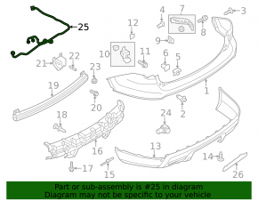 Wiring rear bumper Ford Explorer 11-12 for parking sensors