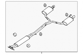 Lincoln MKZ 13-16 3.7 Exhaust Pipe Rusty