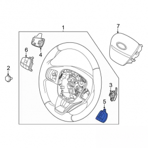 Right steering wheel controls for a Ford Escape MK4 2020-2022