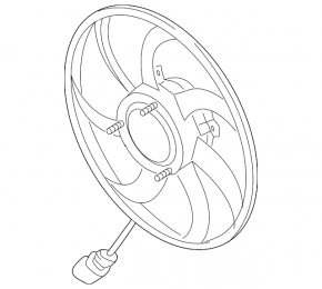 Left cooling fan VW CC 08-17