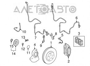 Brake Disc Cover Front Left Mercedes W221 FWD