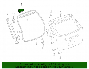 Left Tailgate Hinge GMC Terrain 10-17