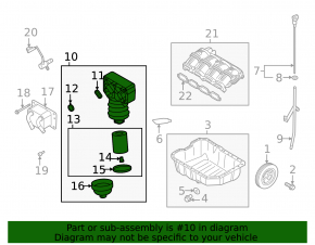 Oil filter housing Hyundai Sonata 20- 2.5