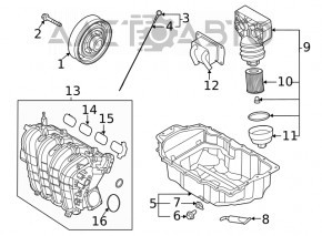 Oil filter housing for Hyundai Santa FE 21-22 2.5