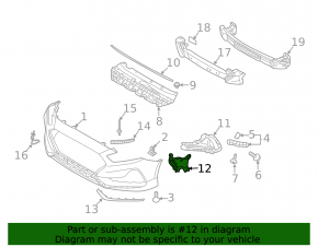 Radiator deflector left Hyundai Sonata 18-19 hybrid