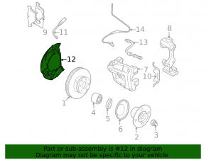 Front left brake disc cover for BMW X3 E83 03-10