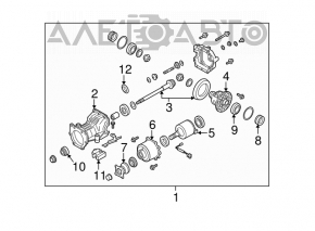 Rear differential gearbox Nissan Murano z51 09-14