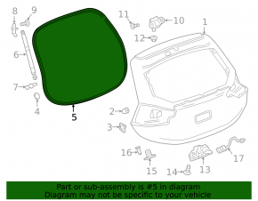 Chevrolet Bolt 17- Trunk Seal