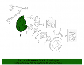 Brake Disc Cover Front Left Lexus GX470 03-09