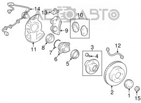 Brake Disc Cover Front Left Lexus GX470 03-09