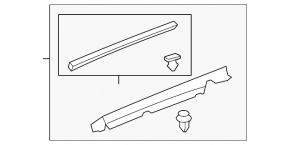 Right hood/wing seal for Toyota Land Cruiser 2008-2015