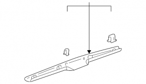 Upper trunk door trim for a Lexus RX300 98-03, beige, with brake light, scratches, nicks, scuffs, needs cleaning