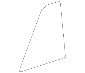 Door glass triangle rear left Toyota Rav4 19-