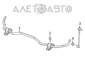 Front stabilizer link right Jeep Cherokee KL 14- AWD Off road CTR