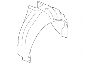 Mudguard rear right Infiniti Q50 14-20