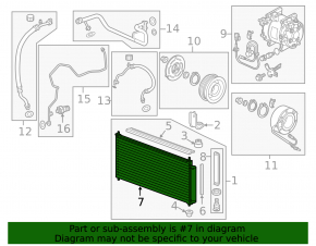 Honda CRZ 11-16 air conditioning condenser radiator