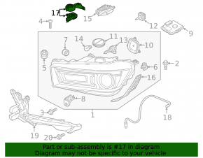 Upper left headlight mount for Audi Q5 80A 18-20 for LED