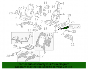 Honda Accord 23-26 driver's seat control with buttons
