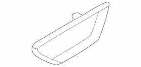Hyundai Tucson 22-26 black front right inner door handle cap