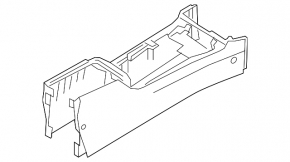 Central console, armrest, and cup holders for the Kia Sorento 2014-2015