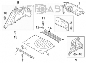 Hyundai Veloster 12-17 Trunk Shelf