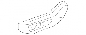 Driver's seat side cover, left, Hyundai Ioniq 17-22, black, electric control, without control, worn