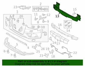 Front bumper reinforcement Audi A3 8V 15-20