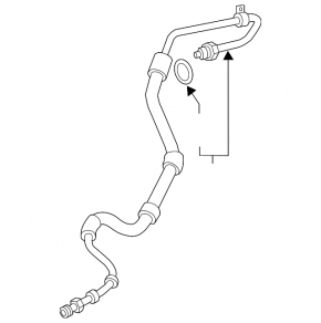 High pressure hose power steering lower Porsche Cayenne 958 11-17 Hybrid