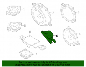Mazda CX-90 24-26 Bose rear pillar speaker, left
