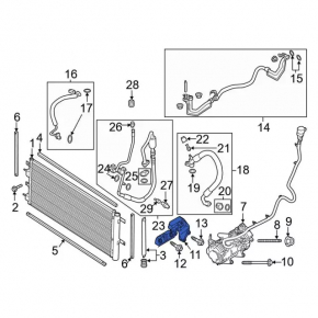 Lincoln MKZ 13-20 2.0T hybrid air conditioner compressor bracket