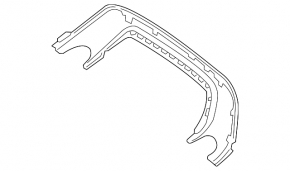 Land Rover Range Rover Velar 18-20 rear bumper lip with dual exhaust pipes and chrome trim, Sport