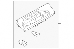 Mazda CX-9 16-23 front panel trim for monitor, with plug, black