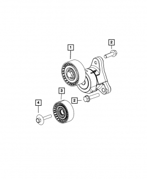 Drive Belt Tensioner Roller Jeep Compass 17- 2.4
