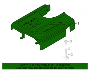 Engine cover VW Jetta 11-16 USA 1.4T hybrid