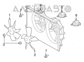 Cooling Fan Motor Left Lexus ES300 ES330