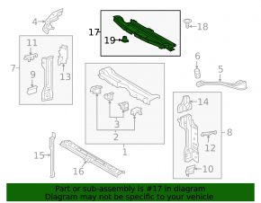 Lower radiator deflector for Toyota Prius 50 16-18