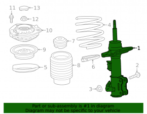 Shock absorber front right Chevrolet Camaro 16-