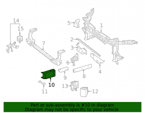 Front bumper reinforcement fang left Mercedes GLA 14-20