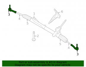 Right tie rod end for Volvo S60 11-18