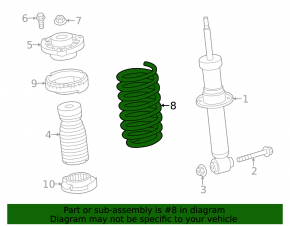 Rear left spring BMW X3 F25 11-17
