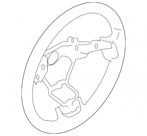 Subaru Forester 25-26 bare steering wheel with black tires