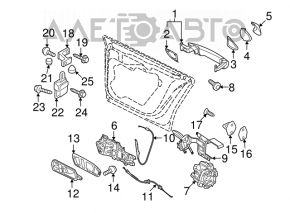 Outer door handle rear right VW Passat 06-10