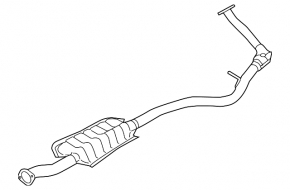 Exhaust line middle part Subaru Forester 14-16 SJ 2.5