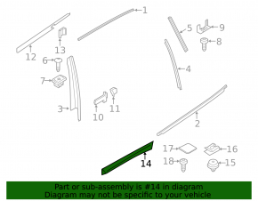 Door trim lower rear right BMW X3 G01 18-21 structure with gray molding
