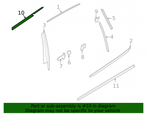 Glass seal inner door rear right BMW X7 G07 19-