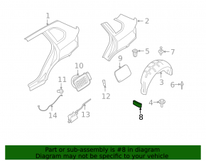 Rear mudguard mudguard right BMW X5 E70 07-13