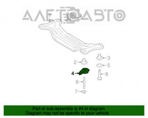 Rear subframe burr left Lexus RX330 RX350 RX400h 04-09 FWD